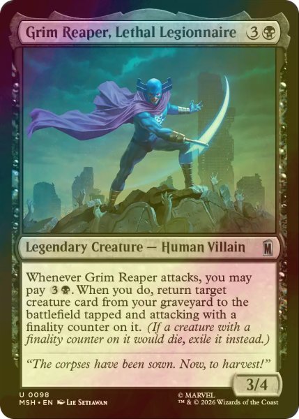 画像1: [FOIL] リーサル・リージョン、グリム・リーパー/Grim Reaper, Lethal Legionnaire 【英語版】 [MSH-黒U] (1)