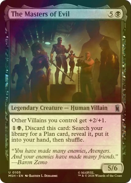 画像1: [FOIL] マスターズ・オブ・イーヴィル/The Masters of Evil 【英語版】 [MSH-黒U] (1)