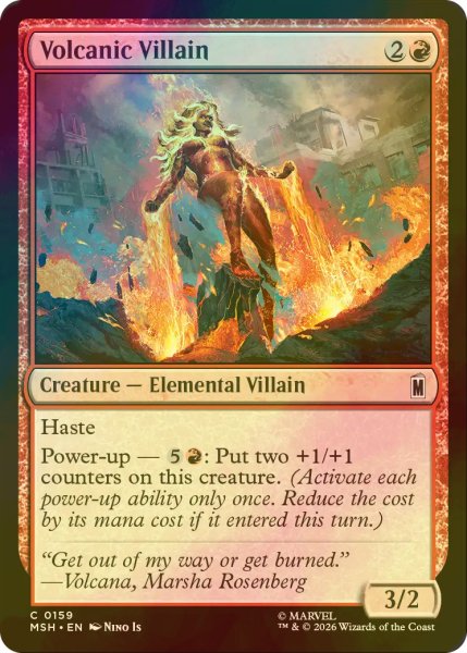 画像1: [FOIL] 噴火のヴィラン/Volcanic Villain 【英語版】 [MSH-赤C] (1)