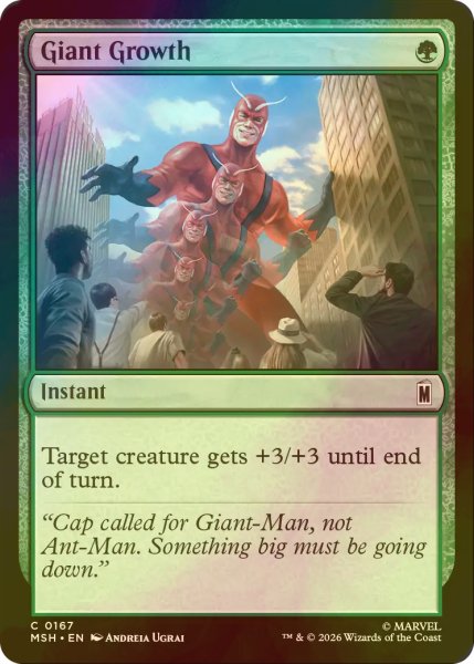 画像1: [FOIL] 巨大化/Giant Growth 【英語版】 [MSH-緑C] (1)