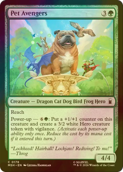 画像1: [FOIL] ペット・アベンジャーズ/Pet Avengers 【英語版】 [MSH-緑C] (1)