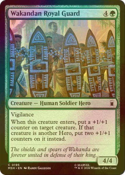 画像1: [FOIL] ワカンダ王室近衛部隊/Wakandan Royal Guard 【英語版】 [MSH-緑C] (1)