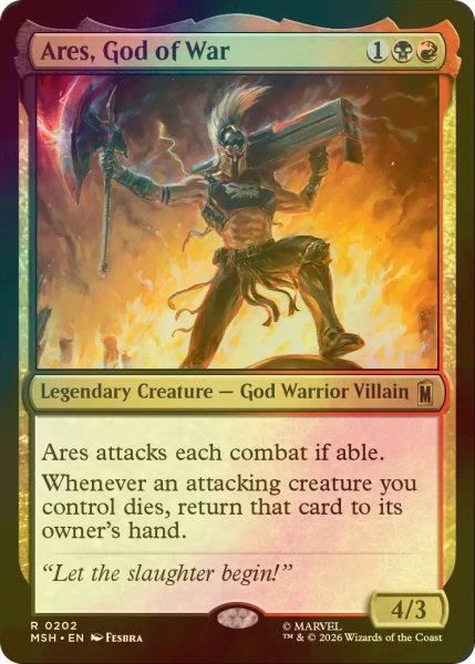 画像1: [FOIL] 戦いの神、アレス/Ares, God of War 【英語版】 [MSH-金R] (1)