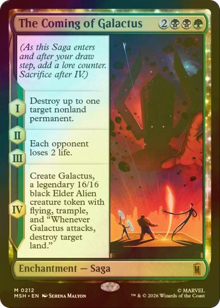 画像1: [FOIL] ギャラクタス襲来/The Coming of Galactus 【英語版】 [MSH-金MR] (1)
