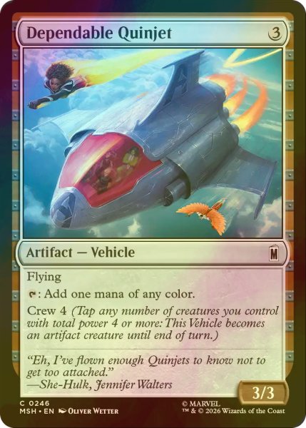 画像1: [FOIL] 頼りになるクインジェット/Dependable Quinjet 【英語版】 [MSH-灰C] (1)