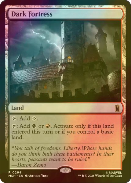 画像1: [FOIL] 闇の砦/Dark Fortress 【英語版】 [MSH-土地R] (1)