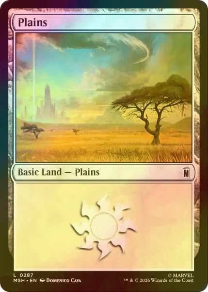 画像1: [FOIL] 平地/Plains No.287 【英語版】 [MSH-土地C] (1)