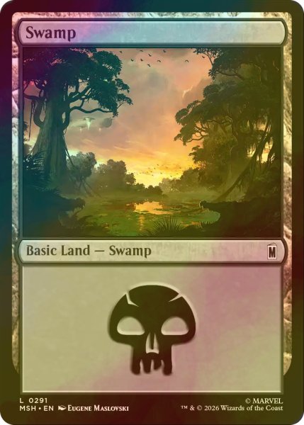 画像1: [FOIL] 沼/Swamp No.291 【英語版】 [MSH-土地C] (1)