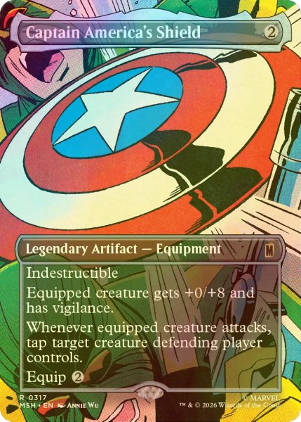 画像1: [FOIL] キャプテン・アメリカの盾/Captain America's Shield (全面アート版) 【英語版】 [MSH-灰R] (1)