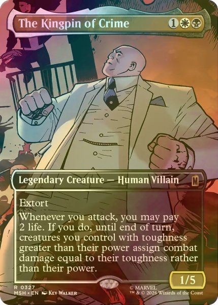 画像1: [FOIL] 犯罪王キングピン/The Kingpin of Crime No.327 (全面アート版) 【英語版】 [MSH-金R] (1)