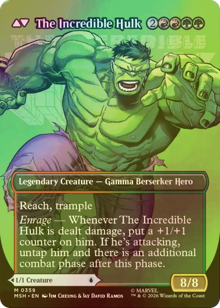 画像2: [FOIL] ブルース・バナー/Bruce Banner No.359 (全面アート版) 【英語版】 [MSH-青MR] (2)