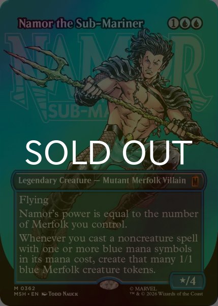 画像1: [FOIL] サブマリナー、ネイモア/Namor the Sub-Mariner (全面アート版) 【英語版】 [MSH-青MR] (1)