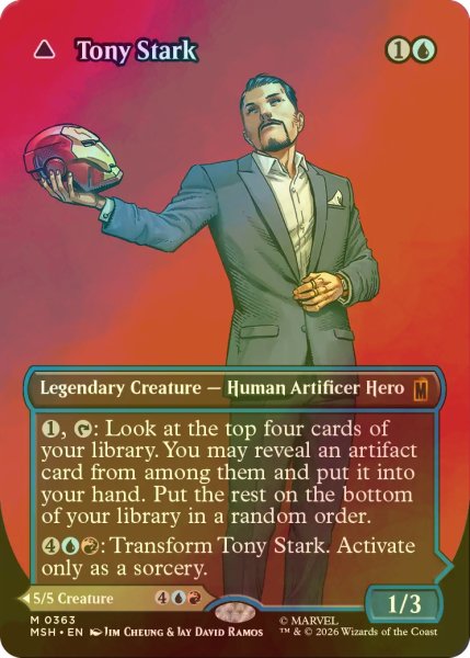 画像1: [FOIL] トニー・スターク/Tony Stark No.363 (全面アート版) 【英語版】 [MSH-青MR] (1)