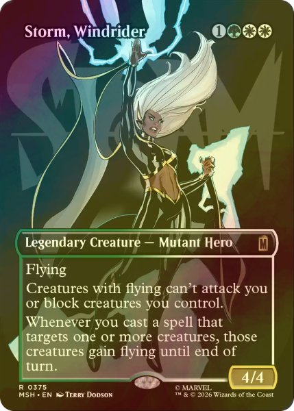 画像1: [FOIL] ウィンドライダー、ストーム/Storm, Windrider (全面アート版) 【英語版】 [MSH-金R] (1)