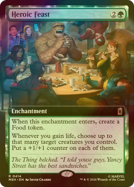 画像1: [FOIL] ヒーローの宴/Heroic Feast (拡張アート版) 【英語版】 [MSH-緑R] (1)