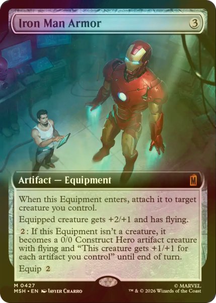 画像1: [FOIL] アイアンマン・アーマー/Iron Man Armor (拡張アート版) 【英語版】 [MSH-灰MR] (1)