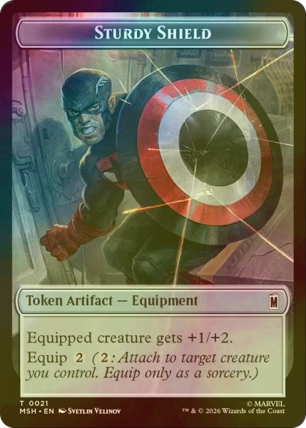 画像2: [FOIL] タイガーゴッド/THE TIGER GOD & 頑丈な盾/STURDY SHIELD 【英語版】 [MSH-トークン] (2)
