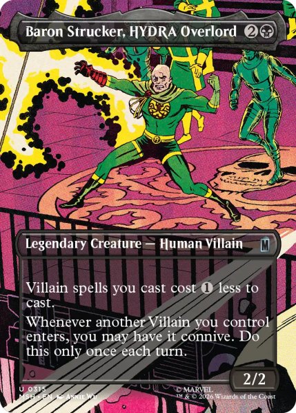 画像1: ヒドラの支配者、バロン・ストラッカー/Baron Strucker, HYDRA Overlord (全面アート版) 【英語版】 [MSH-黒U] (1)