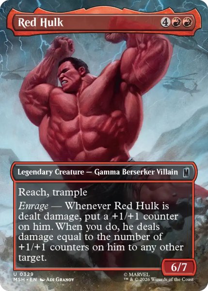 画像1: レッド・ハルク/Red Hulk (全面アート版) 【英語版】 [MSH-赤U] (1)