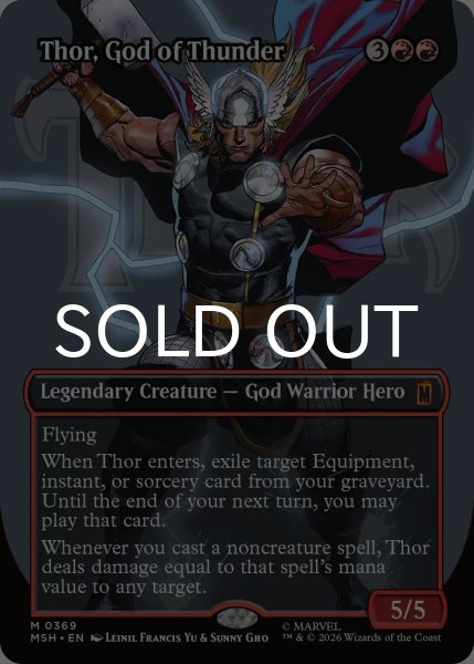 画像1: 雷神、ソー/Thor, God of Thunder No.369 (全面アート版) 【英語版】 [MSH-赤MR] (1)