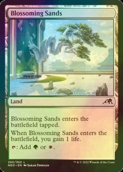 画像1: [FOIL] 花咲く砂地/Blossoming Sands 【英語版】 [NEO-土地C] (1)