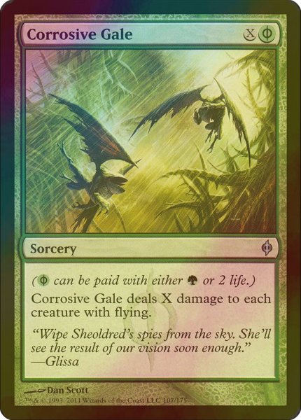 画像1: [FOIL] 腐食の突風/Corrosive Gale 【英語版】 [NPH-緑U] (1)