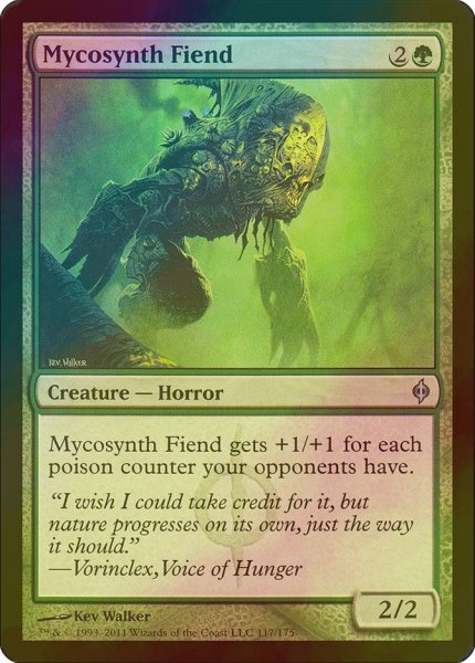 画像1: [FOIL] マイコシンスの悪鬼/Mycosynth Fiend 【英語版】 [NPH-緑U] (1)