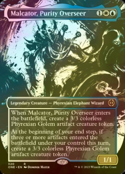 画像1: [FOIL] 純潔の監視者、マルカトール/Malcator, Purity Overseer No.320 (全面アート・海外産ブースター版) 【英語版】 [ONE-金R] (1)