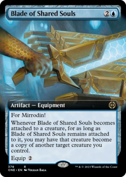 画像1: 共同魂の刃/Blade of Shared Souls (拡張アート版) 【英語版】 [ONE-青R] (1)