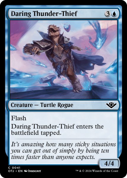 画像1: 勇敢な雷盗/Daring Thunder-Thief 【英語版】 [OTJ-青C] (1)