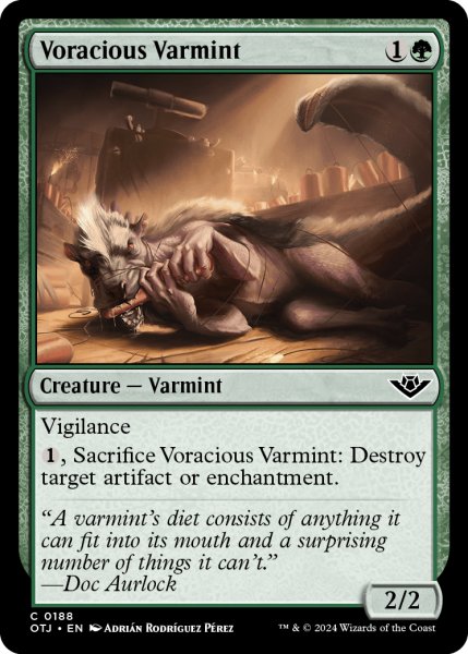 画像1: 大食の匪獣/Voracious Varmint 【英語版】 [OTJ-緑C] (1)
