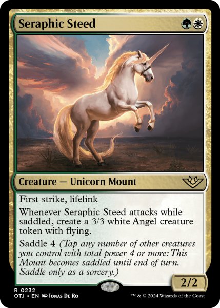 画像1: 熾天使の馬/Seraphic Steed 【英語版】 [OTJ-金R] (1)