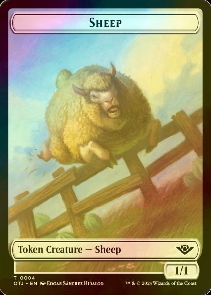 画像1: [FOIL] 羊/SHEEP 【英語版】 [OTJ-トークン] (1)