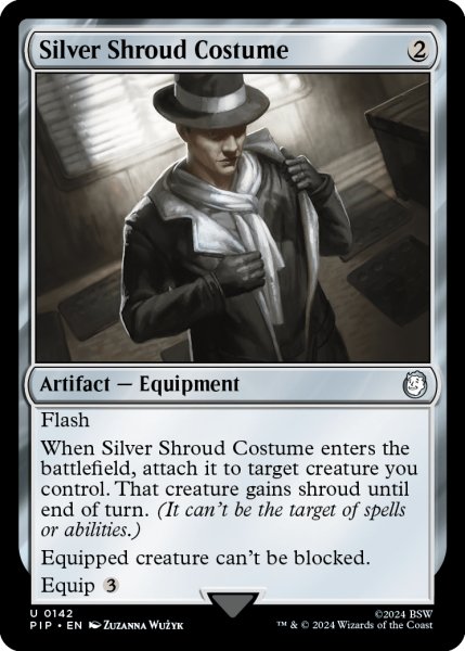 画像1: シルバー・シュラウドの衣装/Silver Shroud Costume 【英語版】 [PIP-灰U] (1)