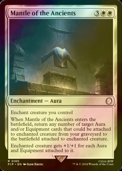 画像1: [FOIL] 古き者のまとい身/Mantle of the Ancients No.165 【英語版】 [PIP-白R] (1)