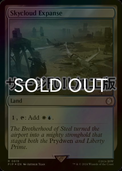 画像1: [FOIL] 広漠なるスカイクラウド/Skycloud Expanse No.819 (サージ仕様) 【英語版】 [PIP-土地R] (1)