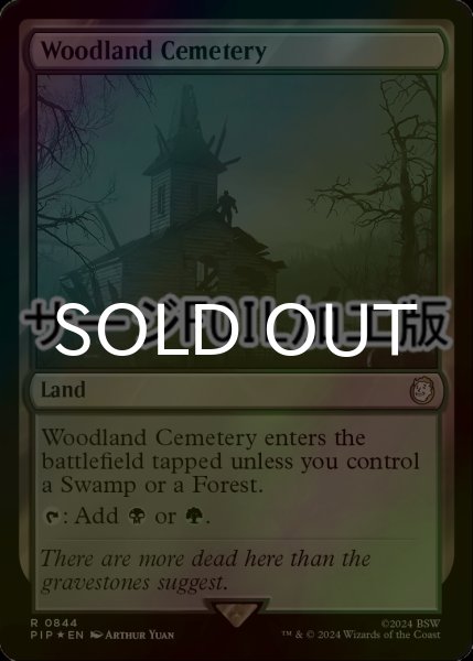 画像1: [FOIL] 森林の墓地/Woodland Cemetery No.844 (サージ仕様) 【英語版】 [PIP-土地R] (1)