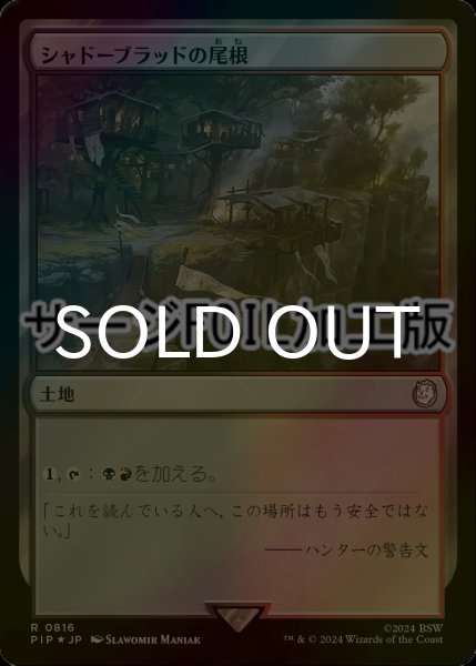 画像1: [FOIL] シャドーブラッドの尾根/Shadowblood Ridge No.816 (サージ仕様) 【日本語版】 [PIP-土地R] (1)