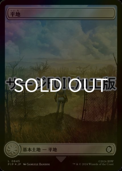 画像1: [FOIL] 平地/Plains No.845 (全面アート版・サージ仕様) 【日本語版】 [PIP-土地C] (1)