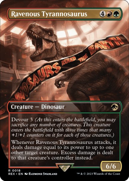 画像1: 貪欲なティラノサウルス/Ravenous Tyrannosaurus (全面アート版) 【英語版】 [REX-金R] (1)