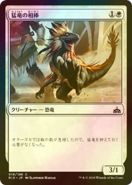 画像1: [FOIL] 猛竜の相棒/Raptor Companion 【日本語版】 [RIX-白C] (1)