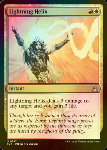 画像1: [FOIL] 稲妻のらせん/Lightning Helix 【英語版】 [RVR-金U] (1)