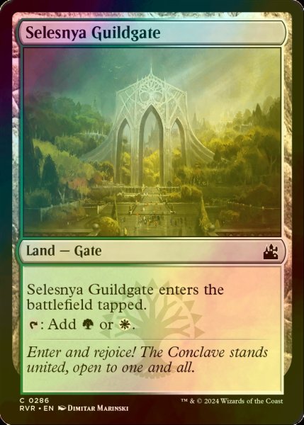 画像1: [FOIL] セレズニアのギルド門/Selesnya Guildgate 【英語版】 [RVR-土地C] (1)