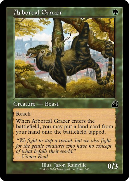 画像1: 樹上の草食獣/Arboreal Grazer (旧枠) 【英語版】 [RVR-緑C] (1)