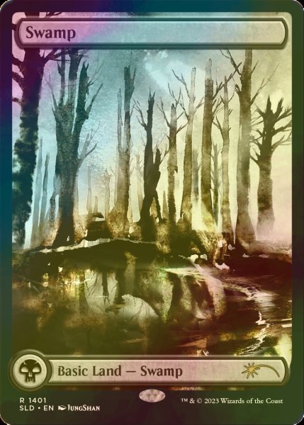 画像1: [FOIL] 沼/Swamp No.1401 【英語版】 [SLD-土地R] (1)