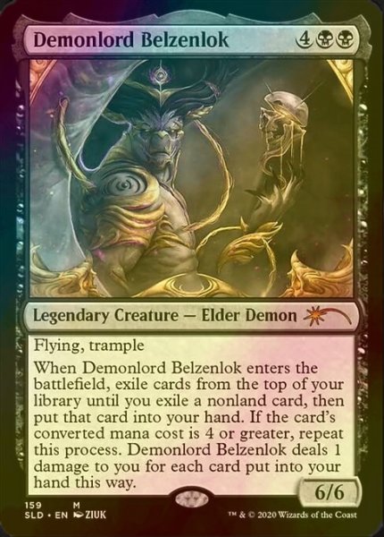 画像1: [FOIL] 悪魔王ベルゼンロック/Demonlord Belzenlok 【英語版】 [SLD-黒MR] (1)