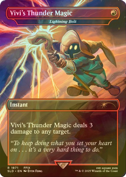 画像1: [FOIL] ビビの魔法「サンダー」/Vivi's Thunder Magic 【英語版】 [SLD-赤R] (1)