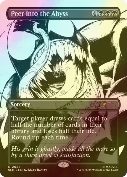 画像1: [FOIL] 深淵への覗き込み/Peer into the Abyss No.2021 【英語版】 [SLD-黒R] (1)