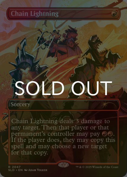 画像1: [FOIL] 稲妻の連鎖/Chain Lightning No.2047 【英語版】 [SLD-赤R] (1)