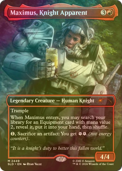 画像1: [FOIL] Maximus, Knight Apparent 【英語版】 [SLD-赤MR] (1)